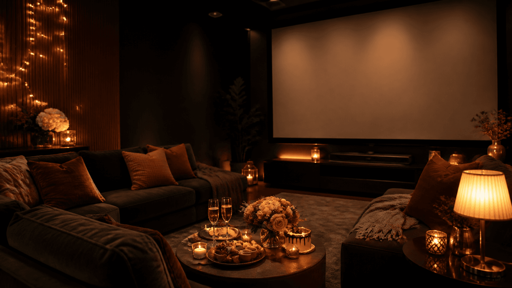 Private celebration space prepared for an intimate gathering